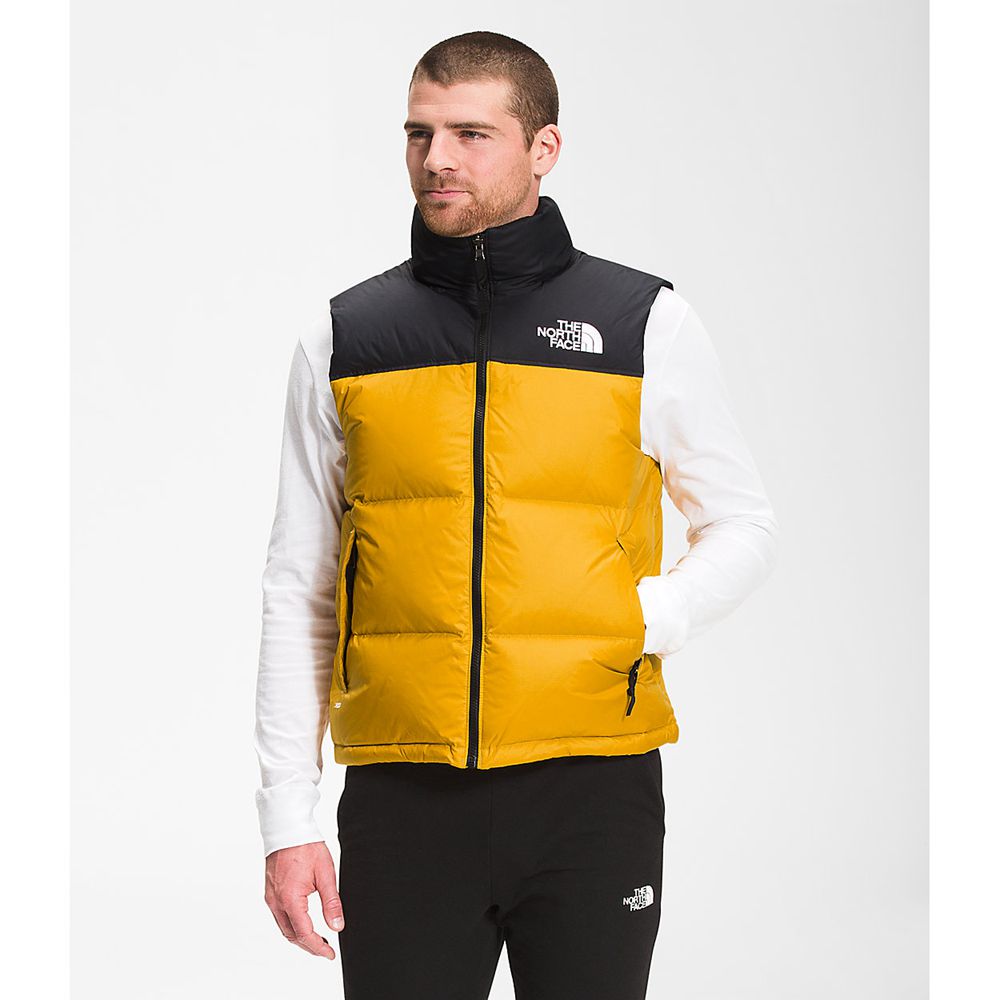 The North Face Nuptse Jacket Mens Australia - The North Face 1996 Retro Yellow Mountain (NDV-238069)